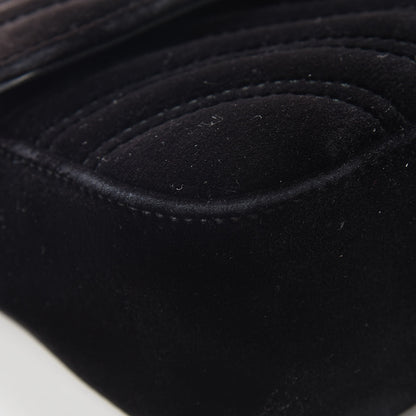 Gucci Velvet Matelasse Mini GG Marmont Shoulder Bag Black 14 of 21