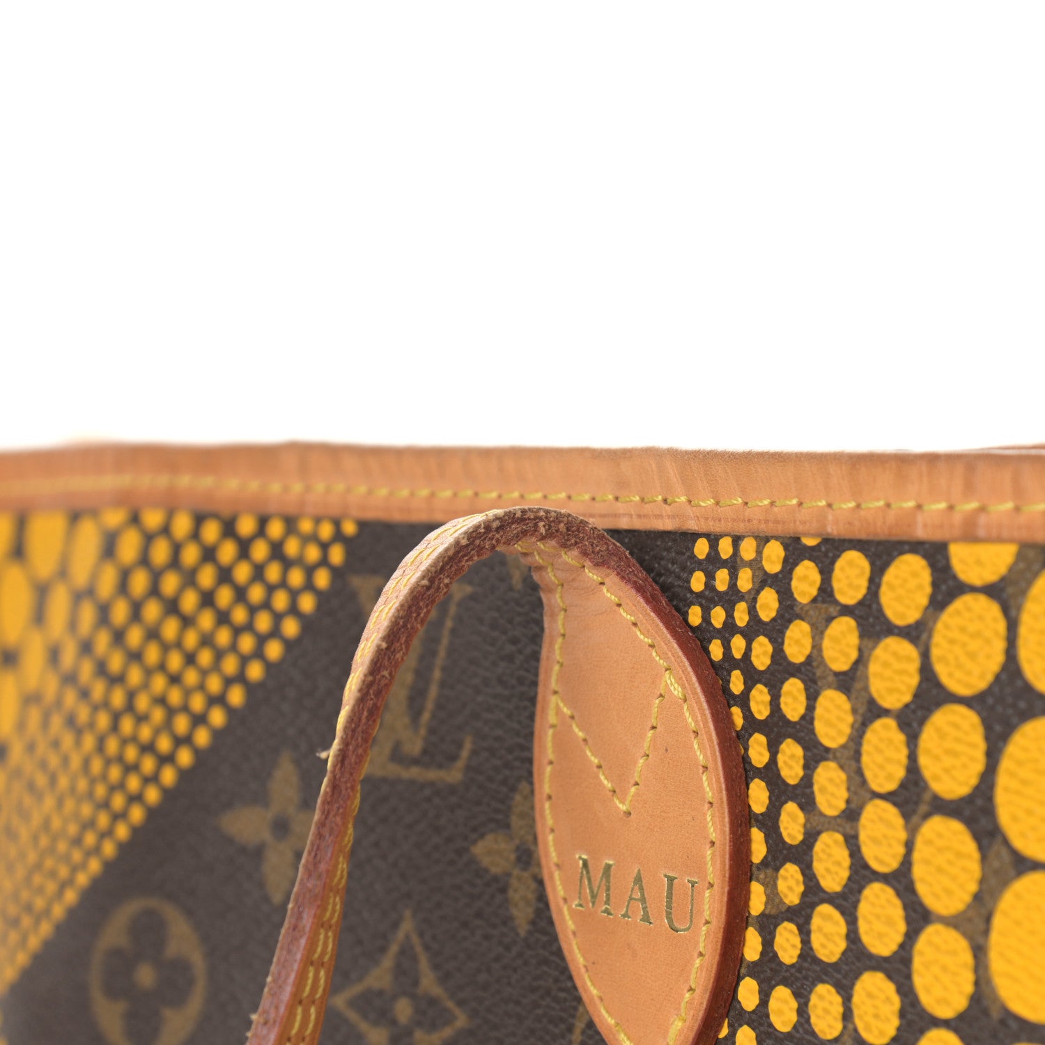 Louis Vuitton Monogram Kusama Waves Neverfull MM Yellow 12 of 18