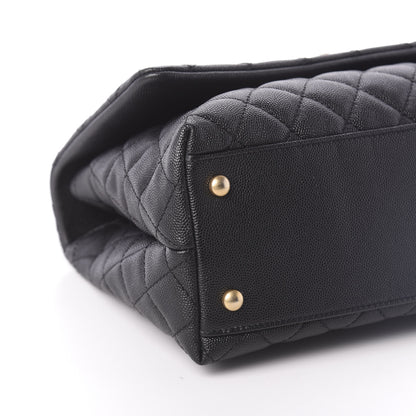 Chanel Caviar Quilted Small Coco Handle Flap Black 9 of 10