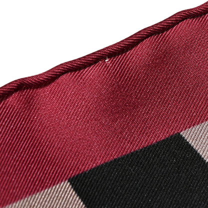 Chanel Silk CC Square Scarf Beige Black Dark Red 4 of 4