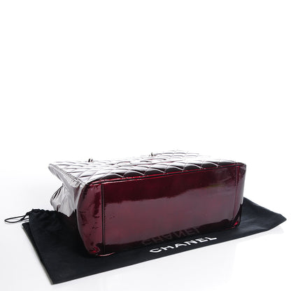 Chanel Patent Grand Shopping Tote GST Bordeaux 4 of 7
