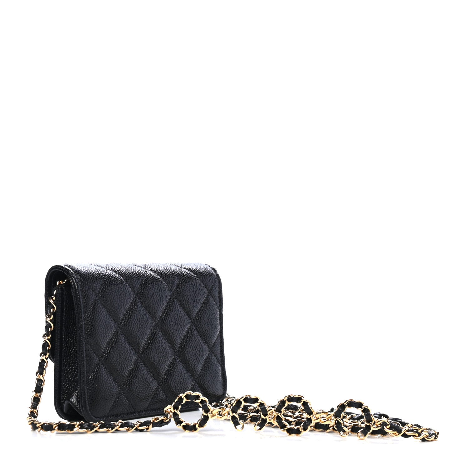 Chanel Caviar Quilted Miss Coco Clutch With Chain Black 2 of 4