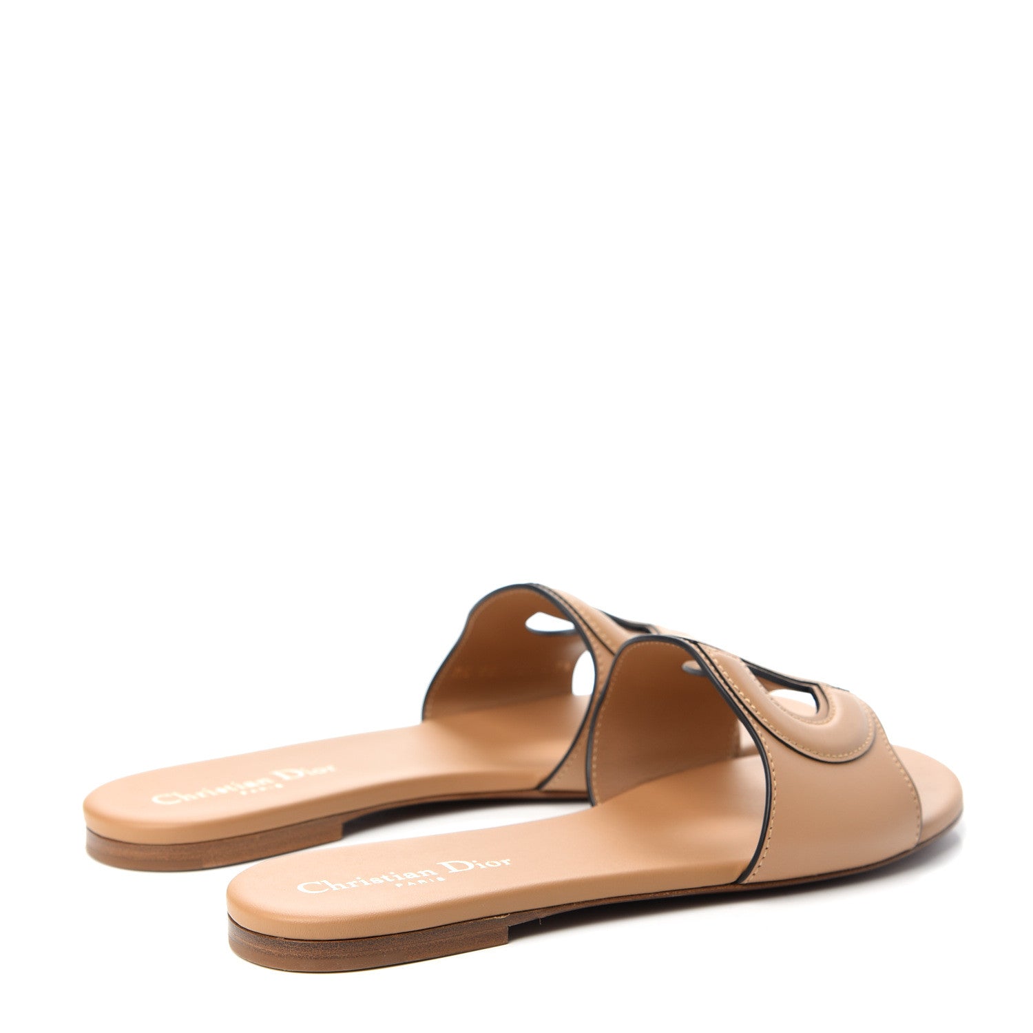 Christian Dior Calfskin D-Club Mule Sandal 38.5 Natural 4 of 11