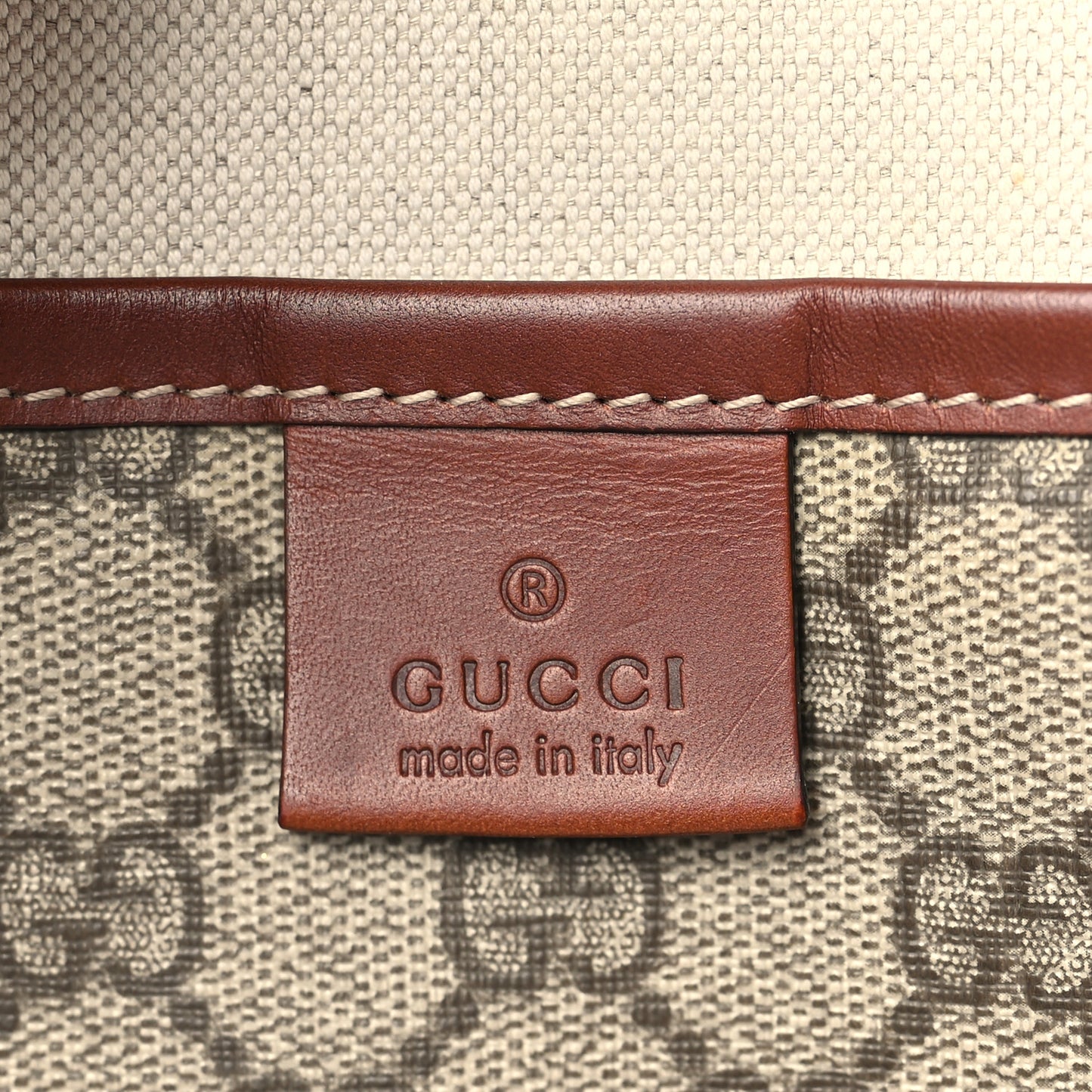 GG Plus Monogram Medium Signature Web Loop Tote Brown