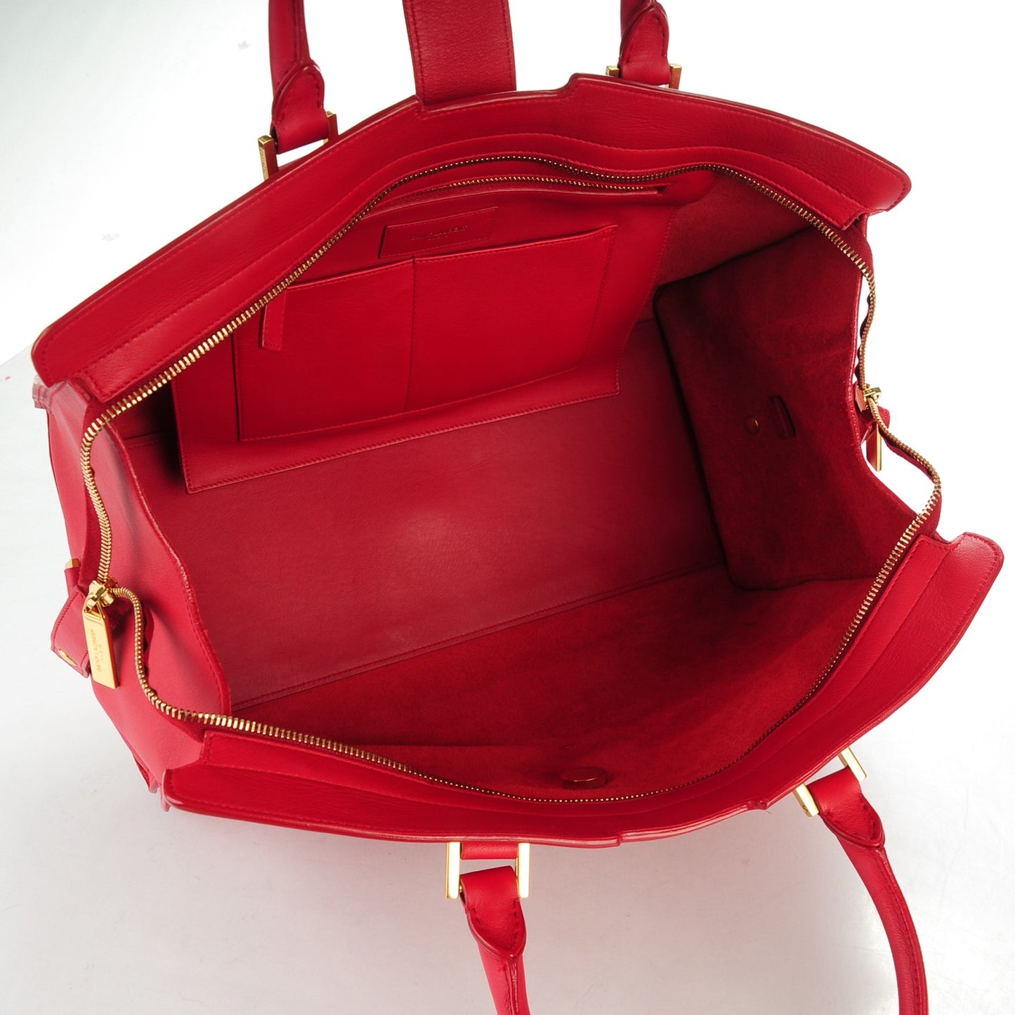 Calfskin Medium Classic Y Cabas Red