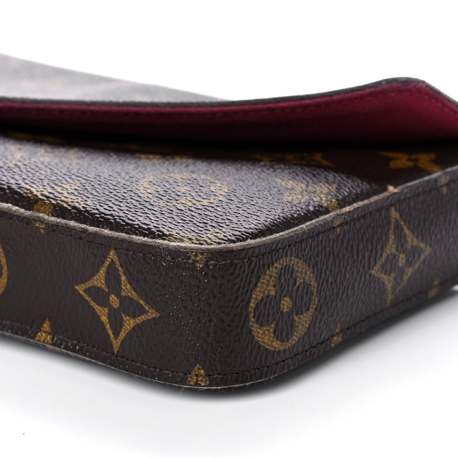 Louis Vuitton Monogram Pochette Felicie Chain Wallet Fuchsia 9 of 11