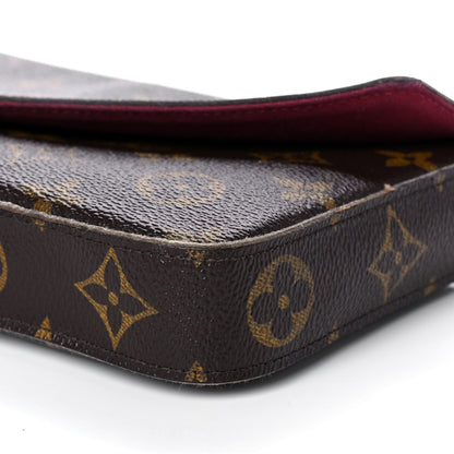 Louis Vuitton Monogram Pochette Felicie Chain Wallet Fuchsia 9 of 11