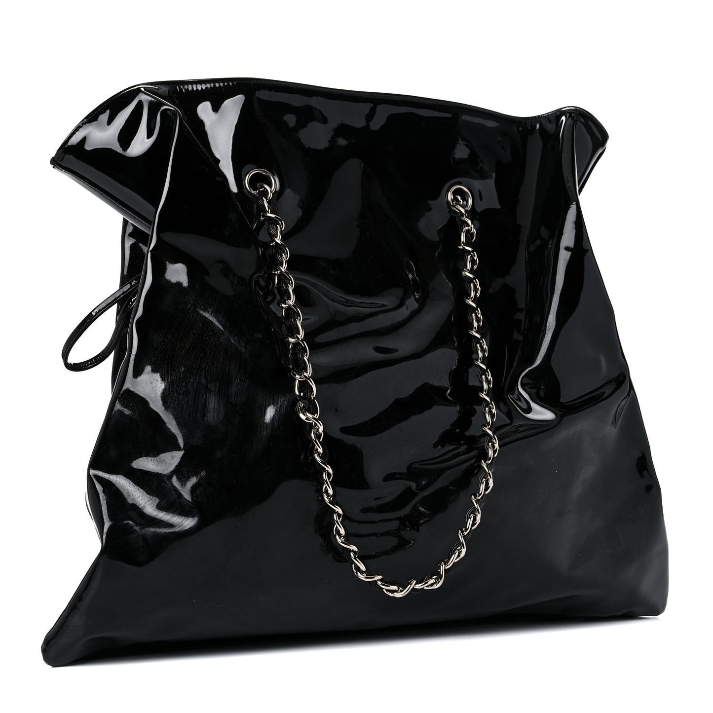 Patent Crystal Strass Bonbons Tote Black