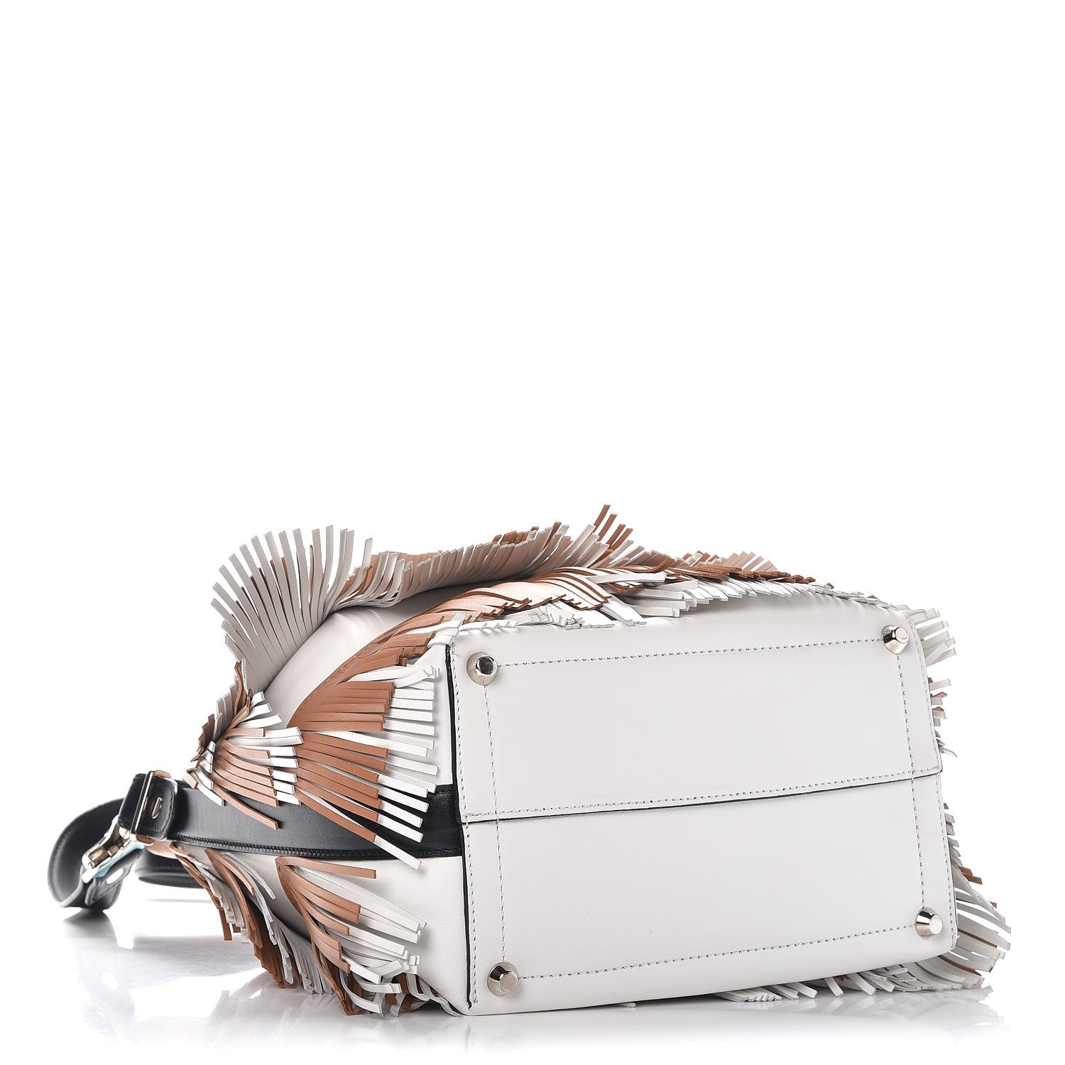 Proenza Schouler Calfskin Medium Fringe Bucket Bag Dune White 5 of 8