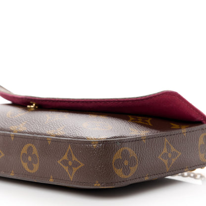 Louis Vuitton Monogram Pochette Felicie Chain Wallet Fuchsia 10 of 11