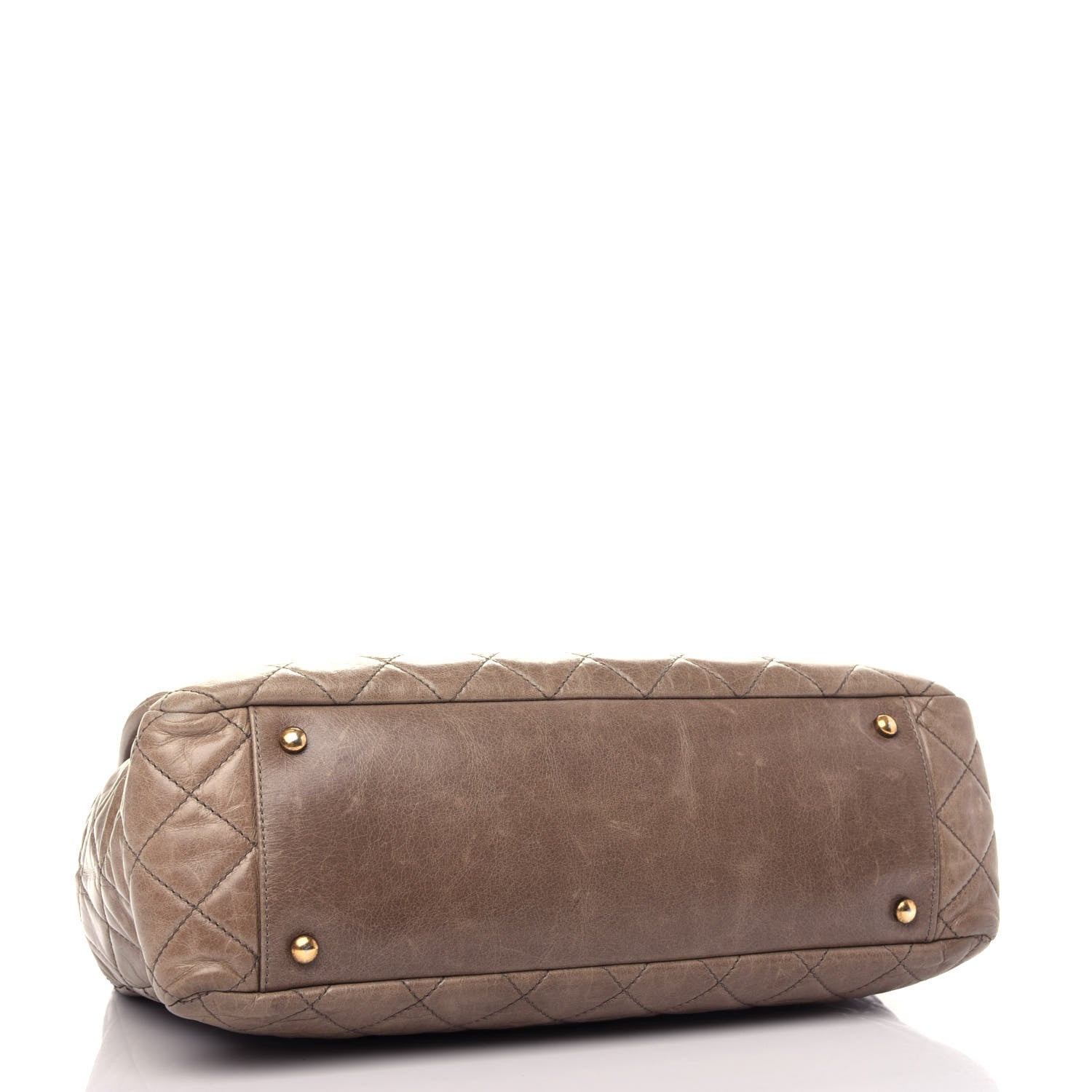 Chanel Glazed Calfskin Large Castle Rock Flap Dark Beige 4 of 10