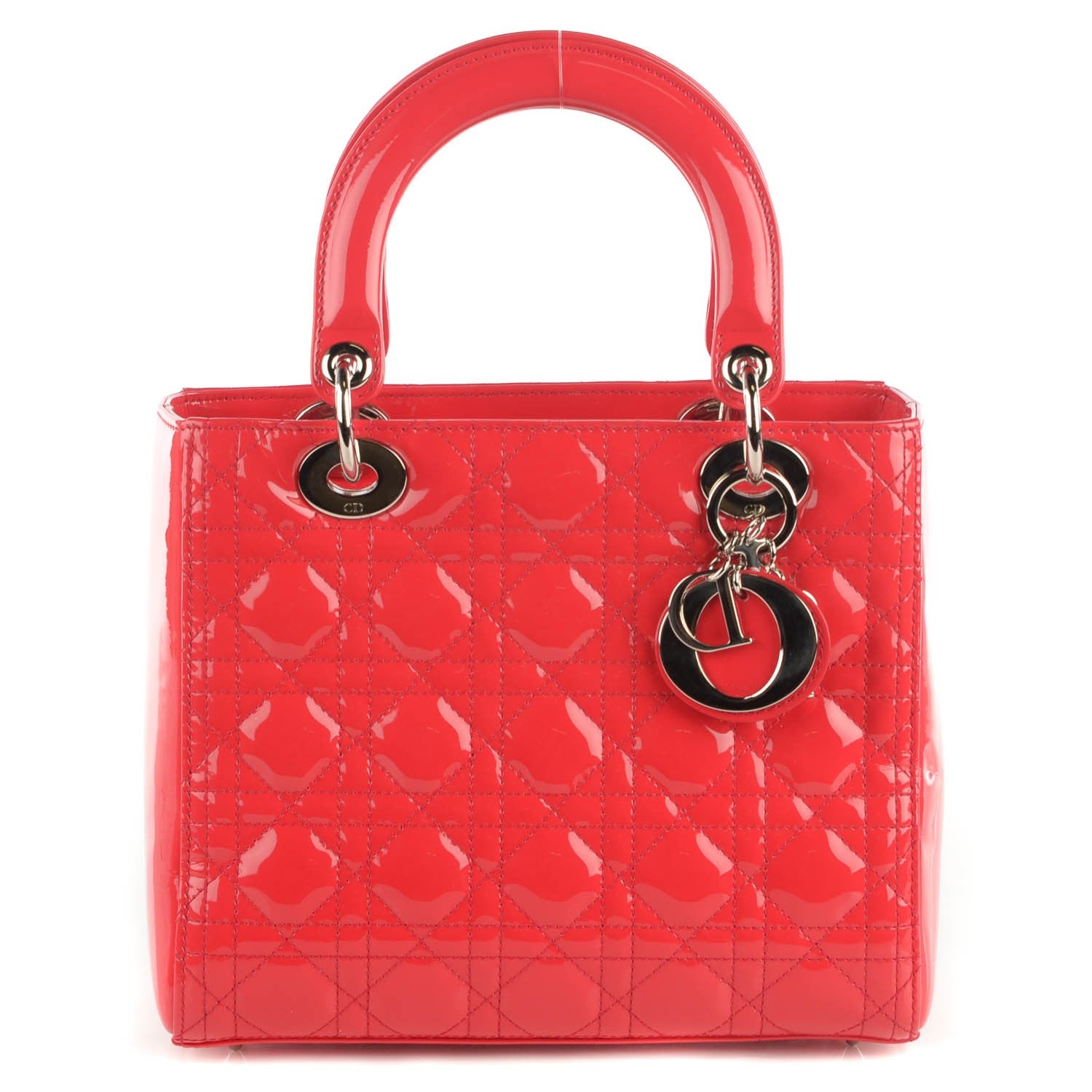 Christian Dior Patent Cannage Medium Lady Dior Light Coral 1 of 9