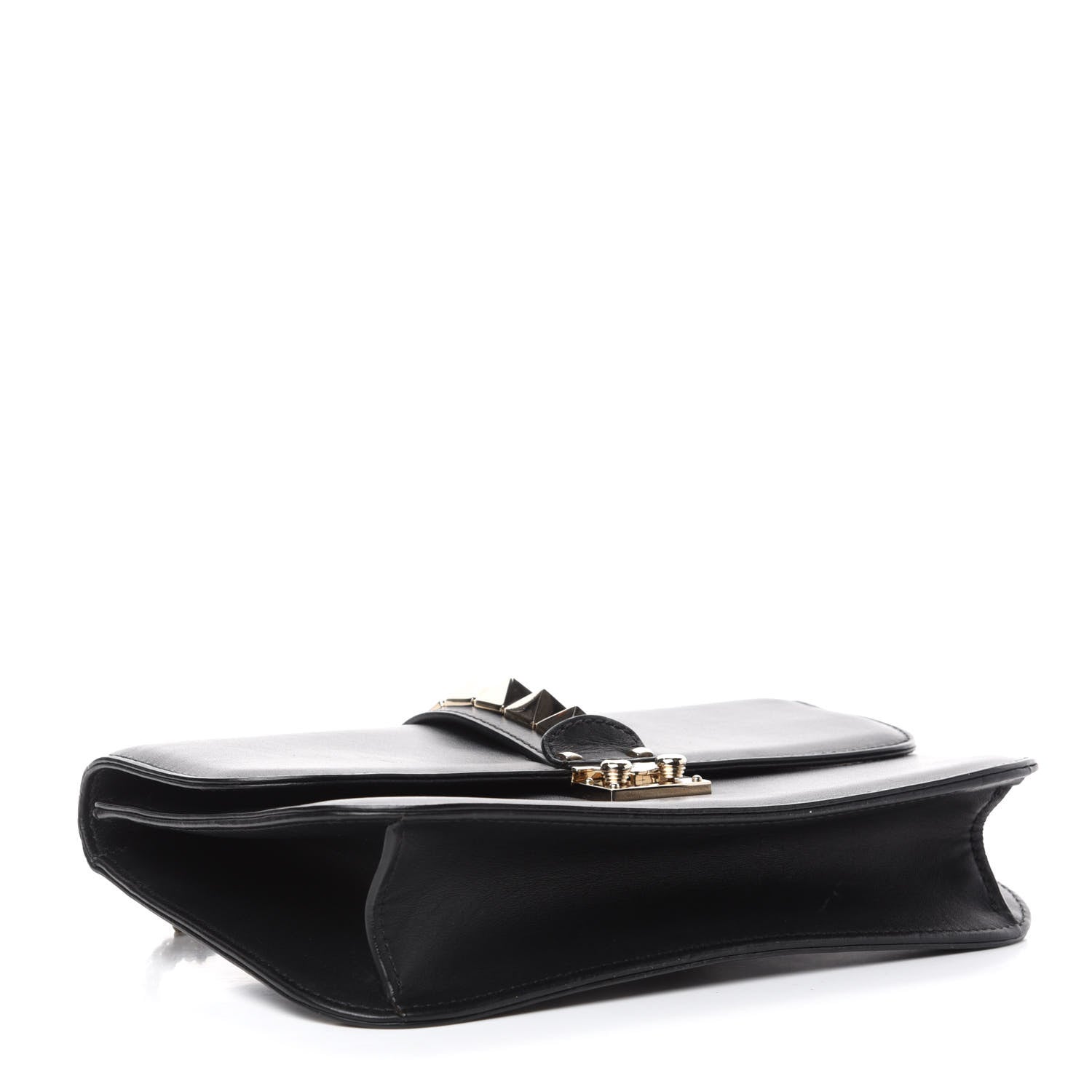 Valentino Garavani Vitello Medium Glam Lock Rockstud Flap Black 4 of 10