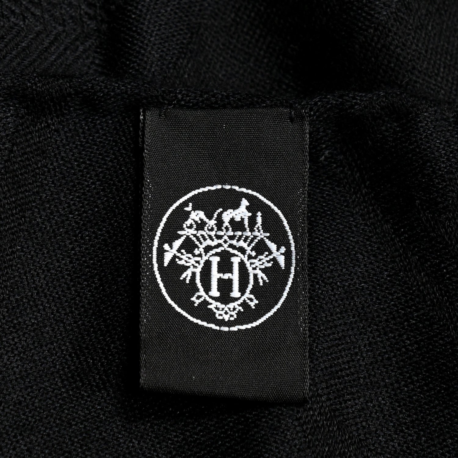 Hermes Cashmere Silk New Libris Stole Black 4 of 4