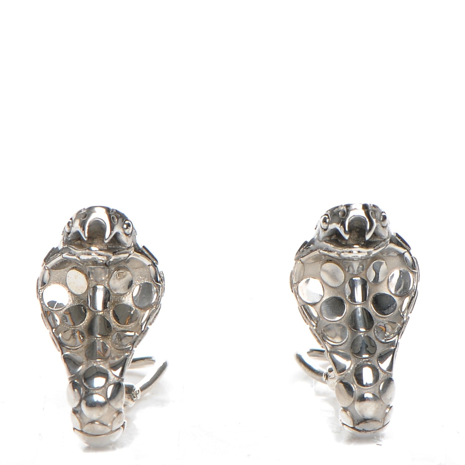 John Hardy Sterling Silver Cobra Omega Earrings 1 of 4