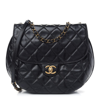 Chanel Glazed Calfskin Quilted Medium Bubble CC Flap Black 1 of 10
