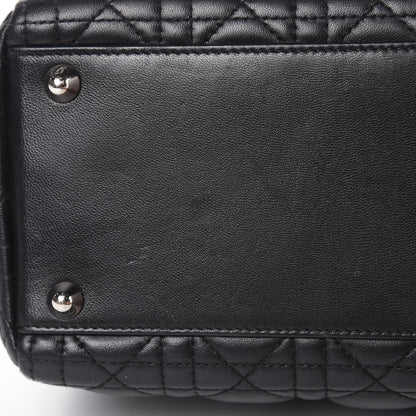 Christian Dior Lambskin Cannage Large Lady Dior Black 13 of 17