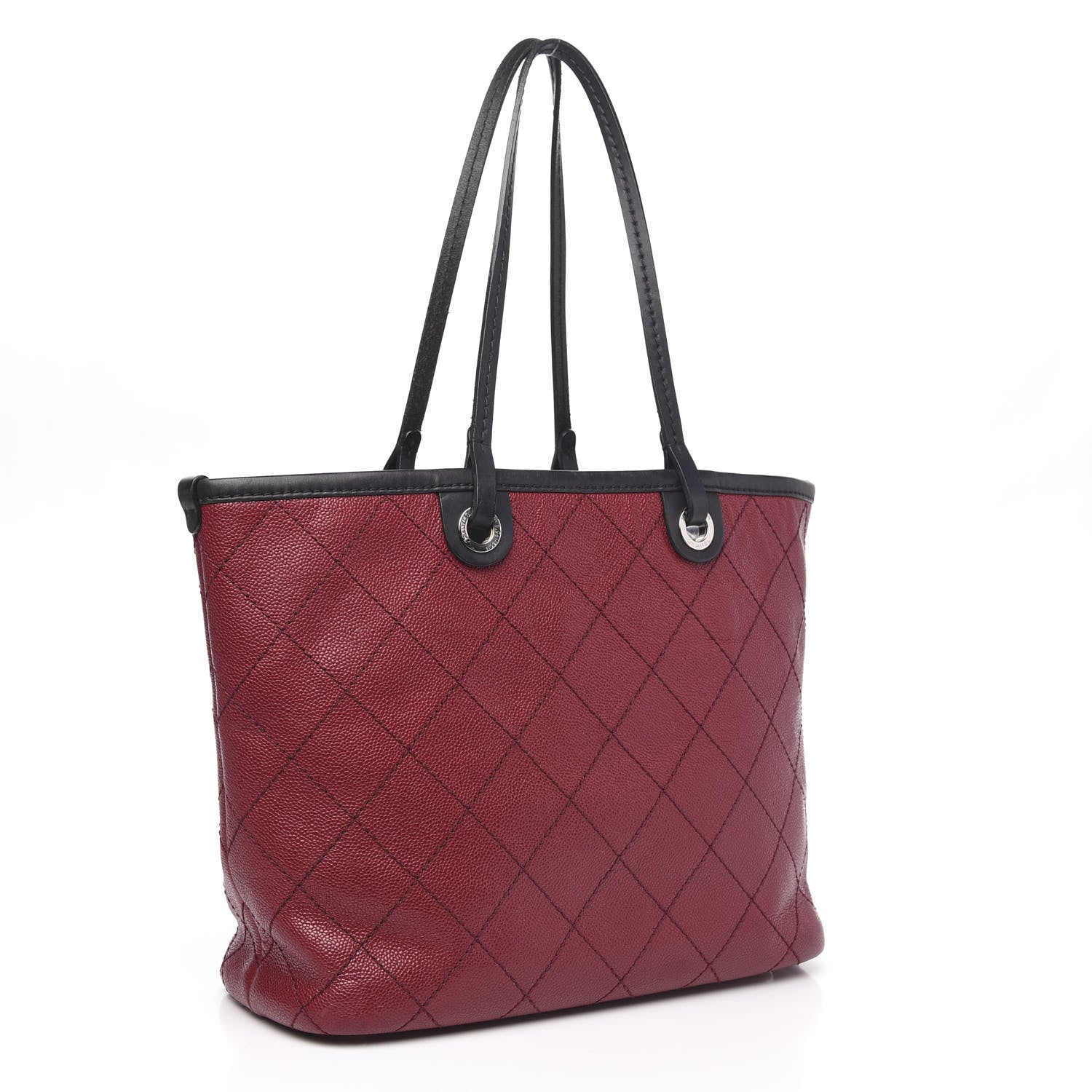Chanel Grained Calfskin Shopping Fever Tote Red 3 of 12