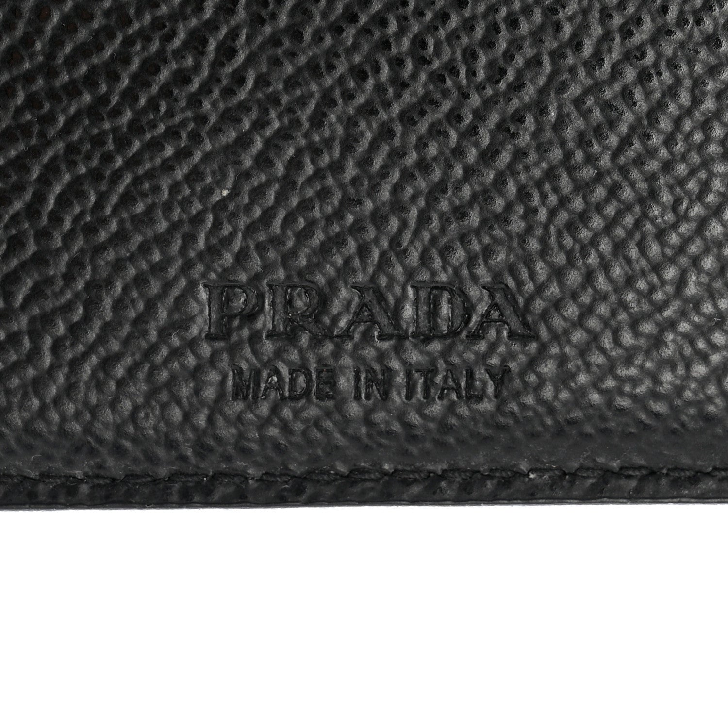Prada Micro Grain Bi-Fold Wallet Black 6 of 9