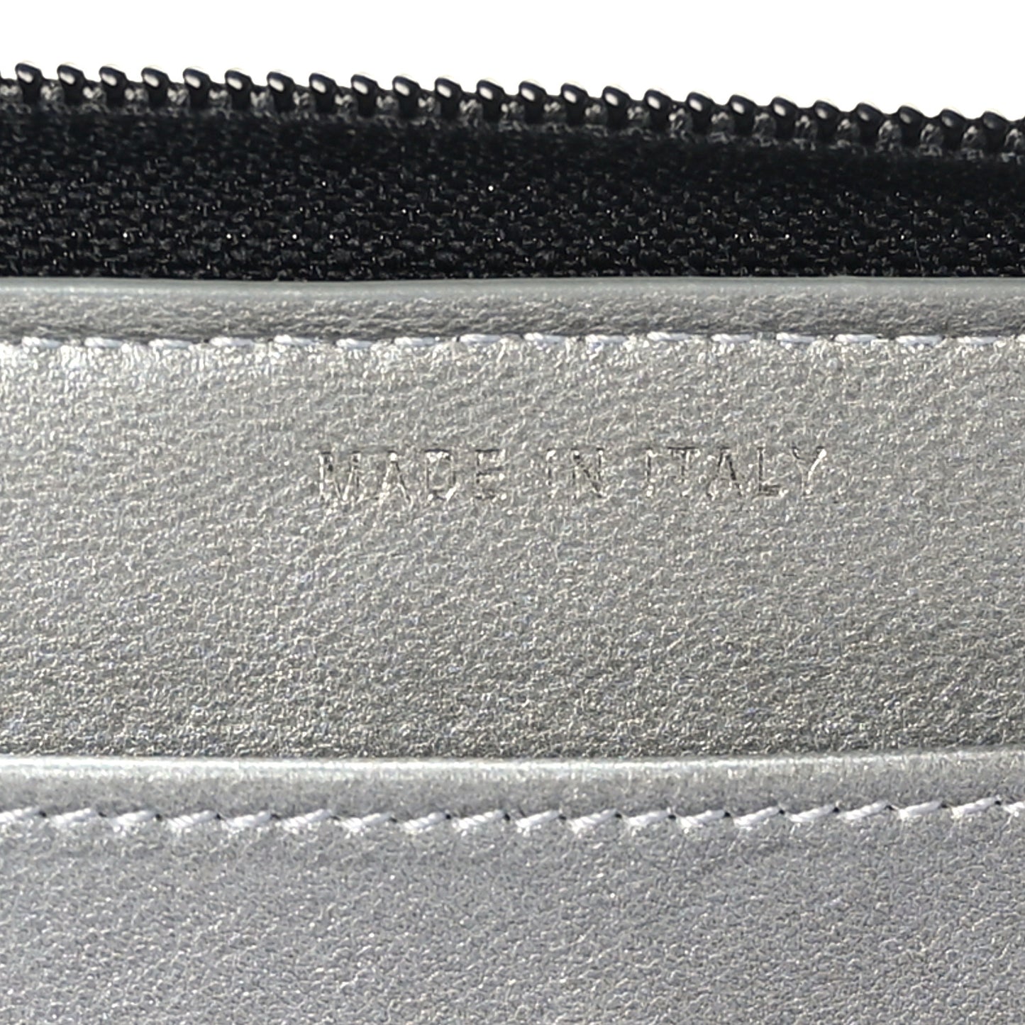 Lambskin Camellia Embossed Large Zip Around Gusset Wallet Black