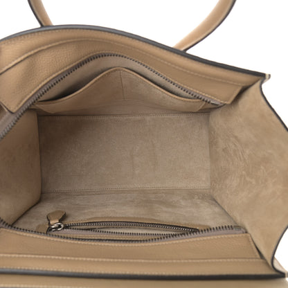Celine Drummed Calfskin Micro Luggage Dune 5 of 11
