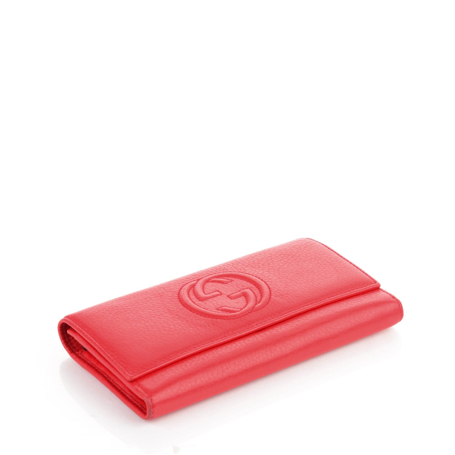 Gucci Pebbled Calfskin Soho Continental Wallet Red 4 of 7