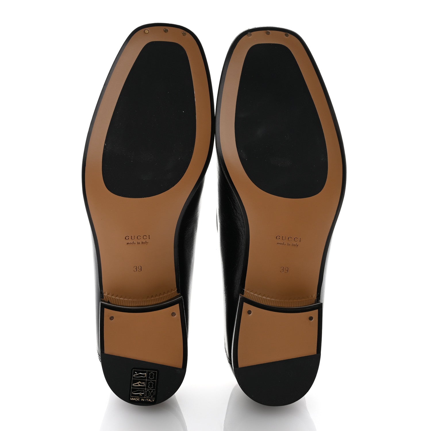 Gucci Goatskin Womens Horsebit Mid-Heel Loafers 39 Black 5 of 9