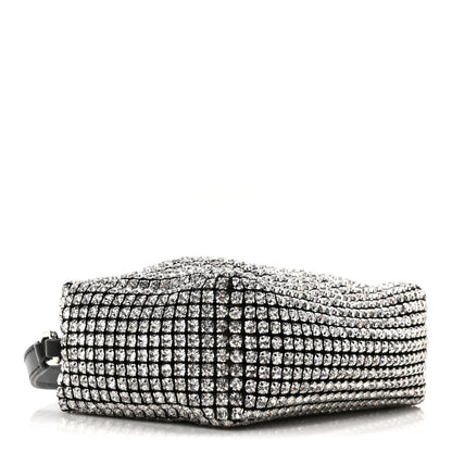 Alexander Wang Mesh Crystal Rhinestone Mini Heiress Pouch Silver 4 of 11