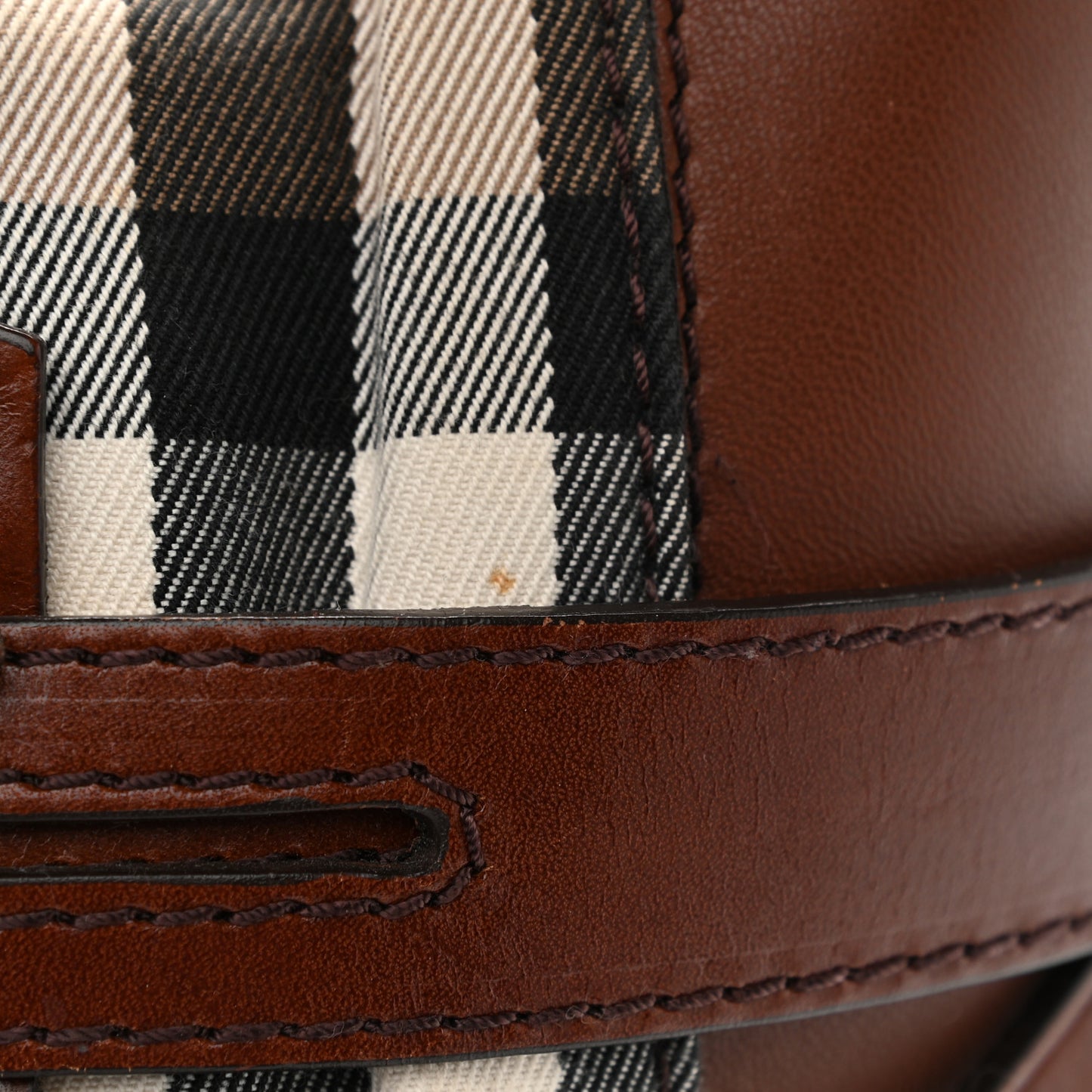 House Check Small Gladstone Dark Tan