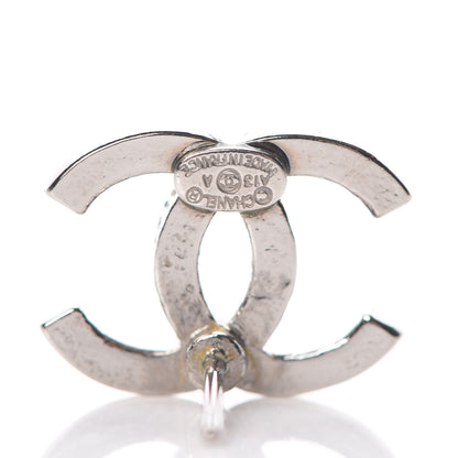 Chanel Crystal Mini Timeless CC Earrings Silver 4 of 5