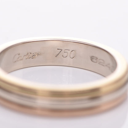 Cartier 18K Pink White Yellow Gold 3.5mm Trinity Wedding Band Ring 49 4.75 4 of 5