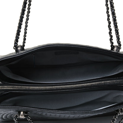 Chanel Glazed Calfskin Quilted Korean Garden Tote Black 5 of 8