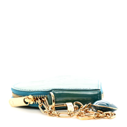 Louis Vuitton Vernis Heart Coin Purse Blue Galactic 4 of 8