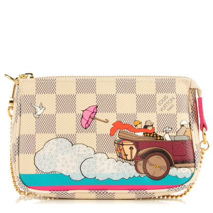 Louis Vuitton Damier Azur 2015 Christmas Animation Mini Pochette Accessories 1 of 7