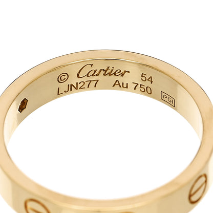Cartier 18K Yellow Gold Diamond 4mm LOVE Wedding Band Ring 54 6.75 4 of 5