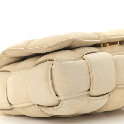 Bottega Veneta Suede Maxi Intrecciato Padded Chain Cassette Crossbody Bag Sand 8 of 9