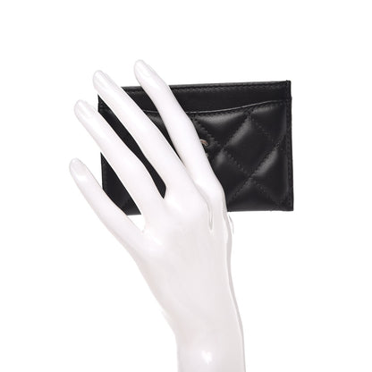 Chanel Lambskin Quilted Card Holder Black 2 of 9