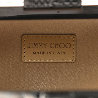 Jimmy Choo Crystal Embellished Suede Cloud Clutch Grey 5 of 7