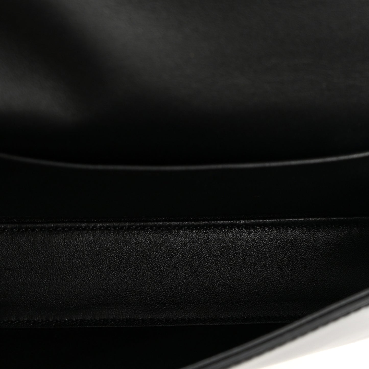Shiny Calfskin Triomphe Chain Shoulder Bag Black