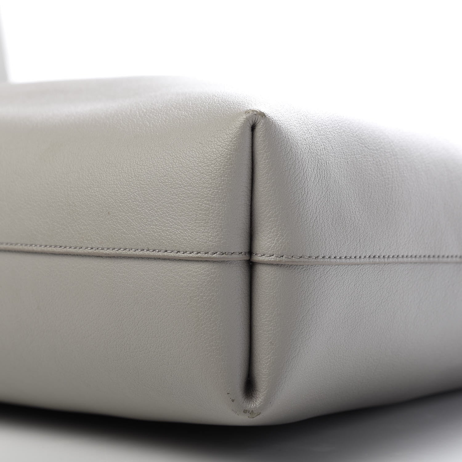 Saint Laurent Calfskin Medium Shopping Tote Light Gray 6 of 9