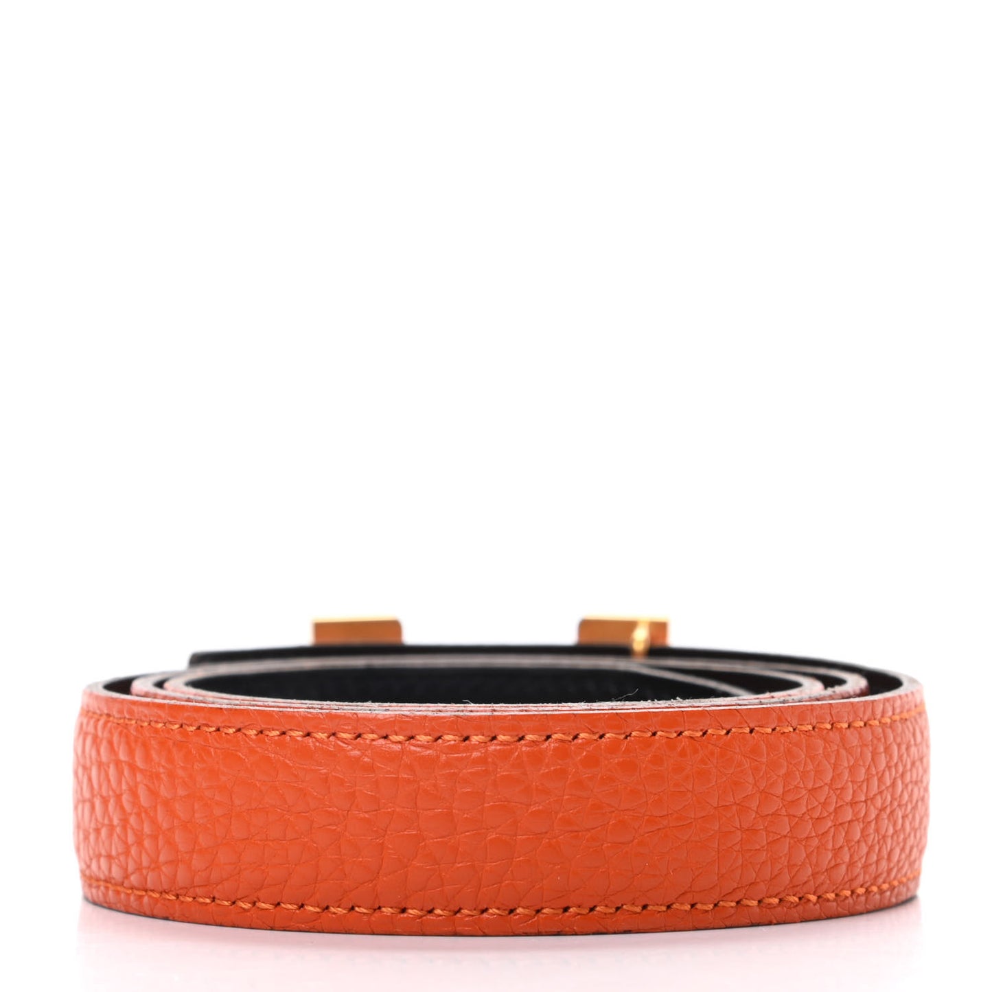 Togo Box 24mm Constance H Belt 75 Orange Black