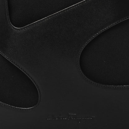 Salvatore Ferragamo Calfskin Cut Out Top Handle Black 7 of 11