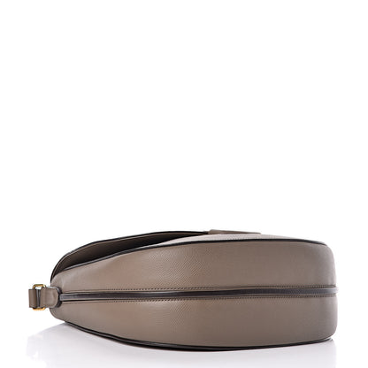 Celine Grained Calfskin Medium Trotteur Taupe 4 of 12