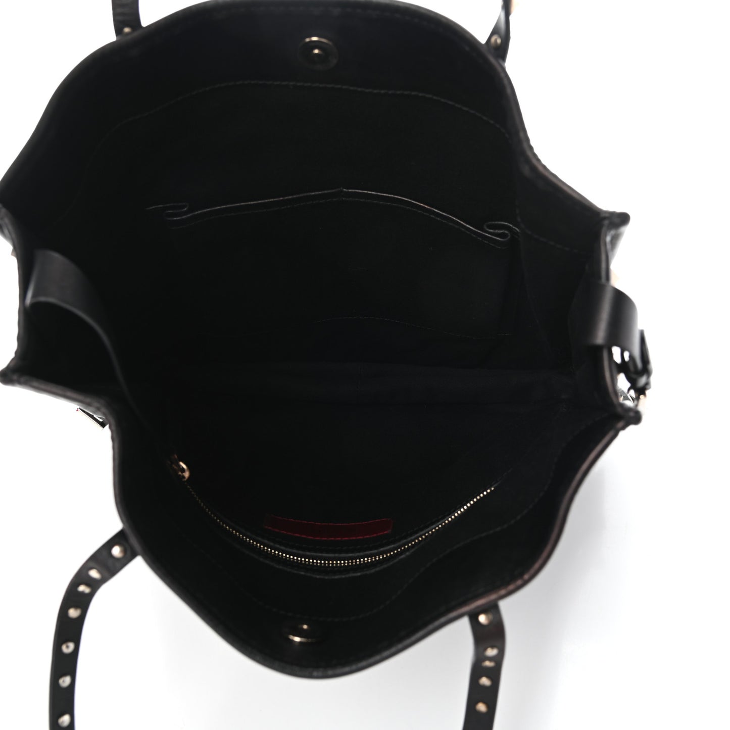 Vitello Rockstud Shopper Tote Black