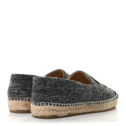 Chanel Wool Velvet CC Espadrilles 36 Black 4 of 9