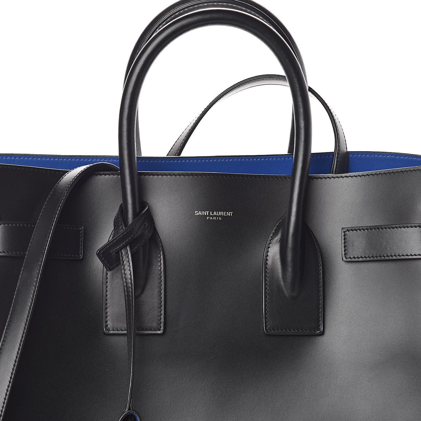 Calfskin Small Sac De Jour Black Royal Blue