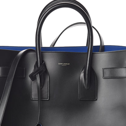 Saint Laurent Calfskin Small Sac De Jour Black Royal Blue 7 of 9