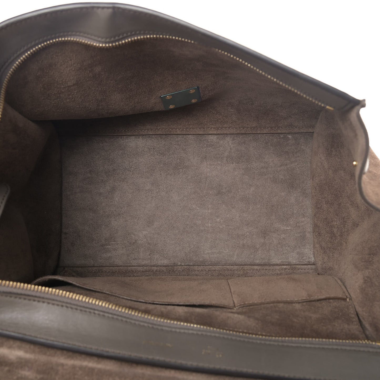 Calfskin Suede Medium Tri-Color Trapeze Taupe