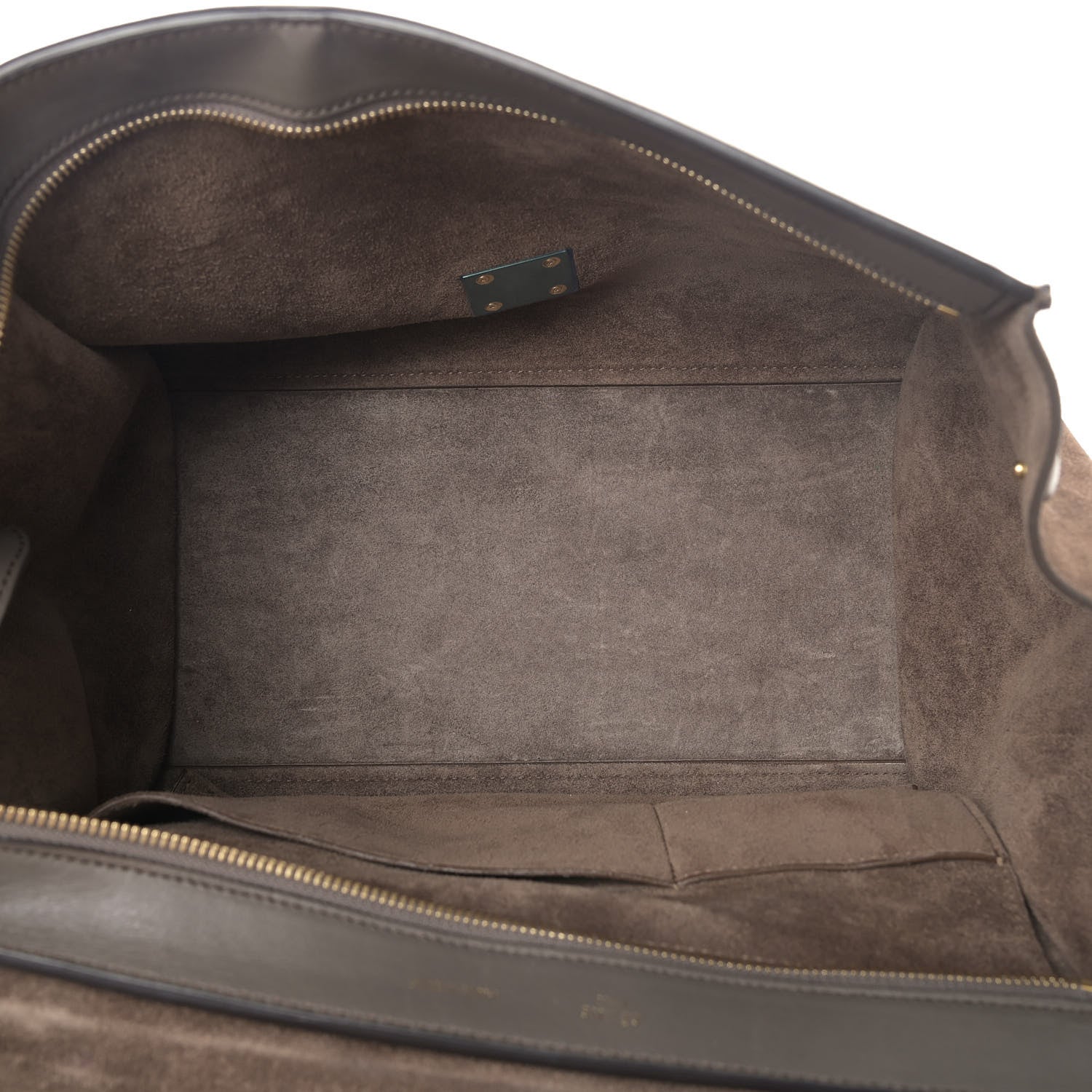 Celine Calfskin Suede Medium Tri-Color Trapeze Taupe 5 of 11