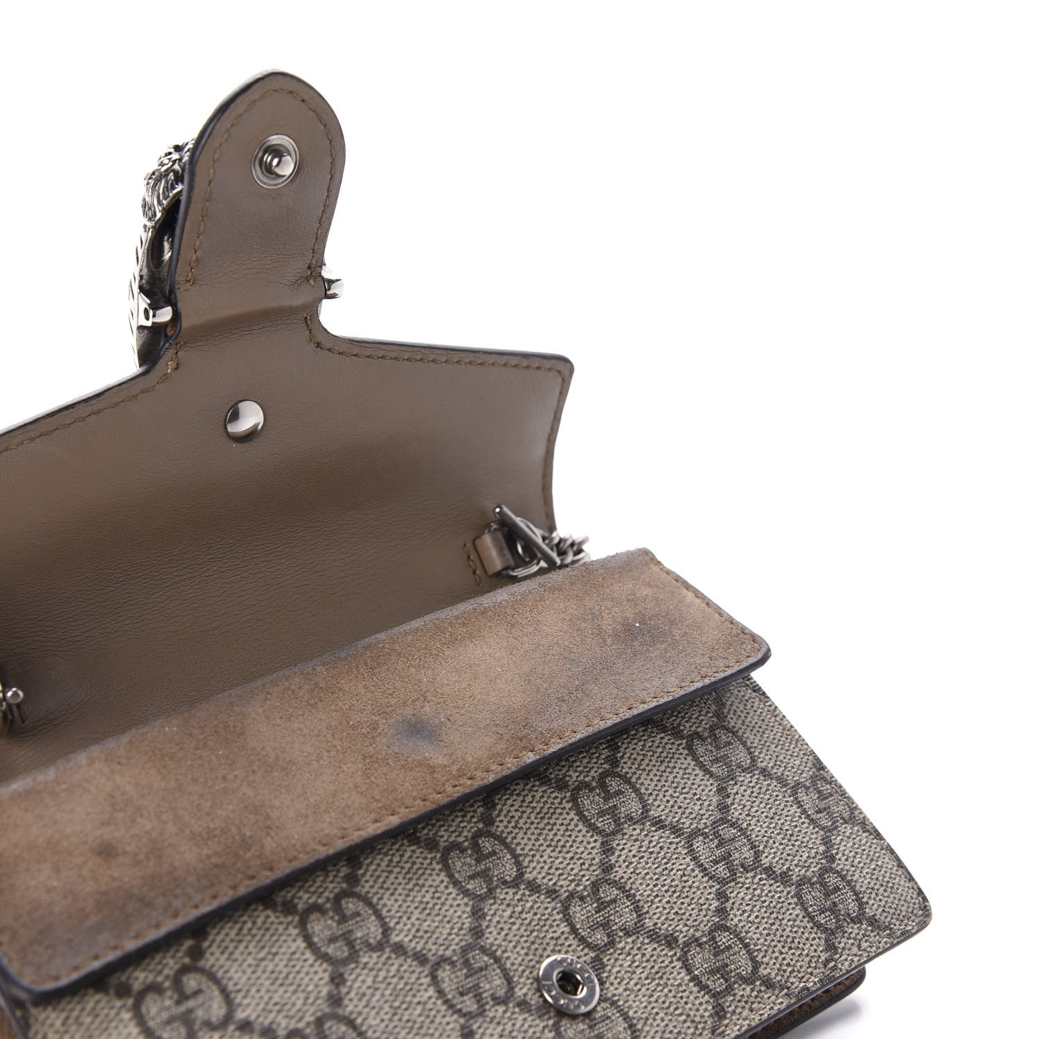 Gucci GG Supreme Monogram Super Mini Dionysus Shoulder Bag Taupe 8 of 11